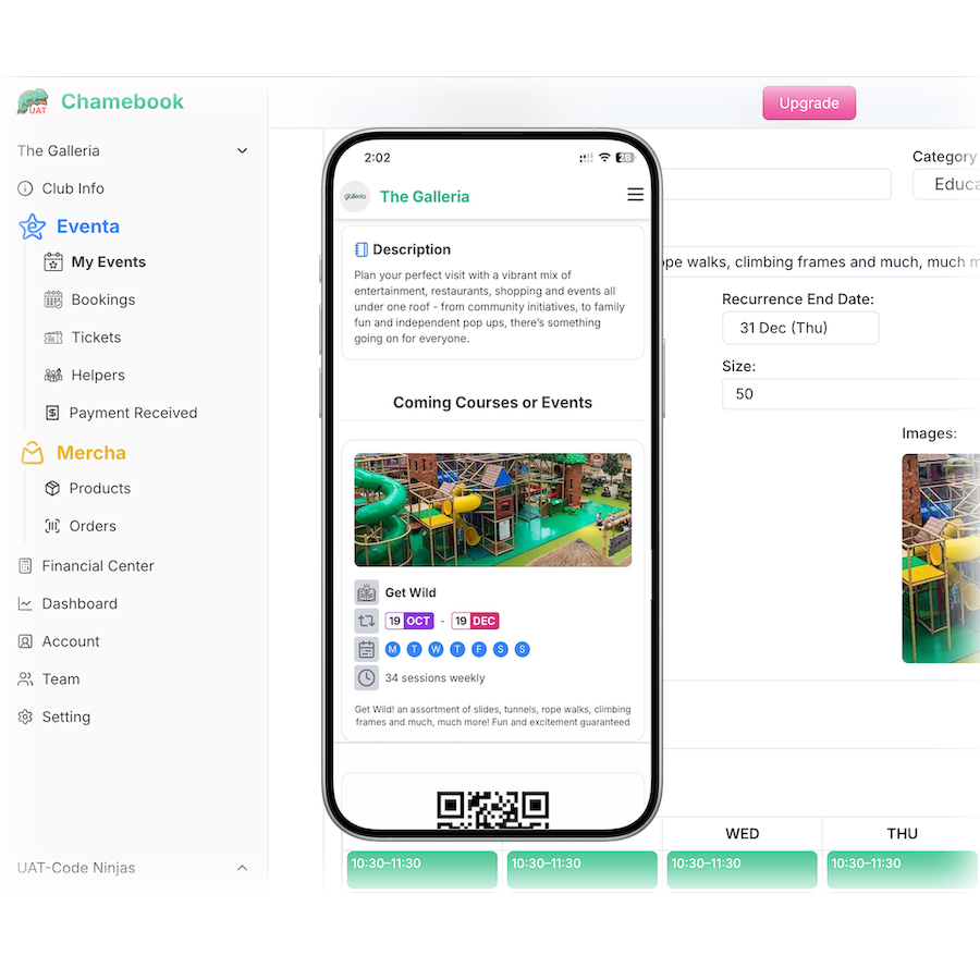 Chamebook Booking Dashboard